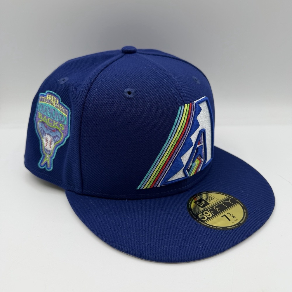 New Era 59Fifty Arizona Diamondbacks Hat Cap 7 5/8 Blue 1998 Inagural Season MLB